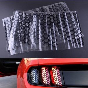 Honeycomb rear taillight wrap for mustang